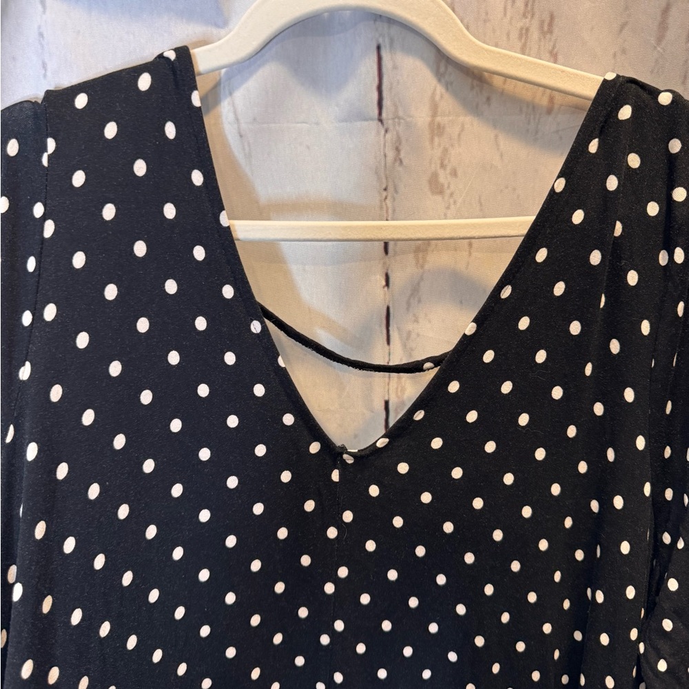 Torrid minimalist Black Dress with White Polka Dots